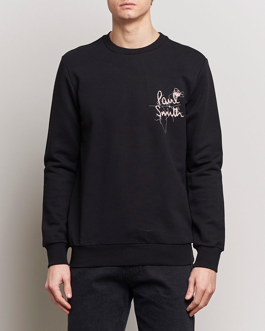 Herre | 20% salg | Paul Smith | Logo Printed Crew Neck Sweatshirt Black