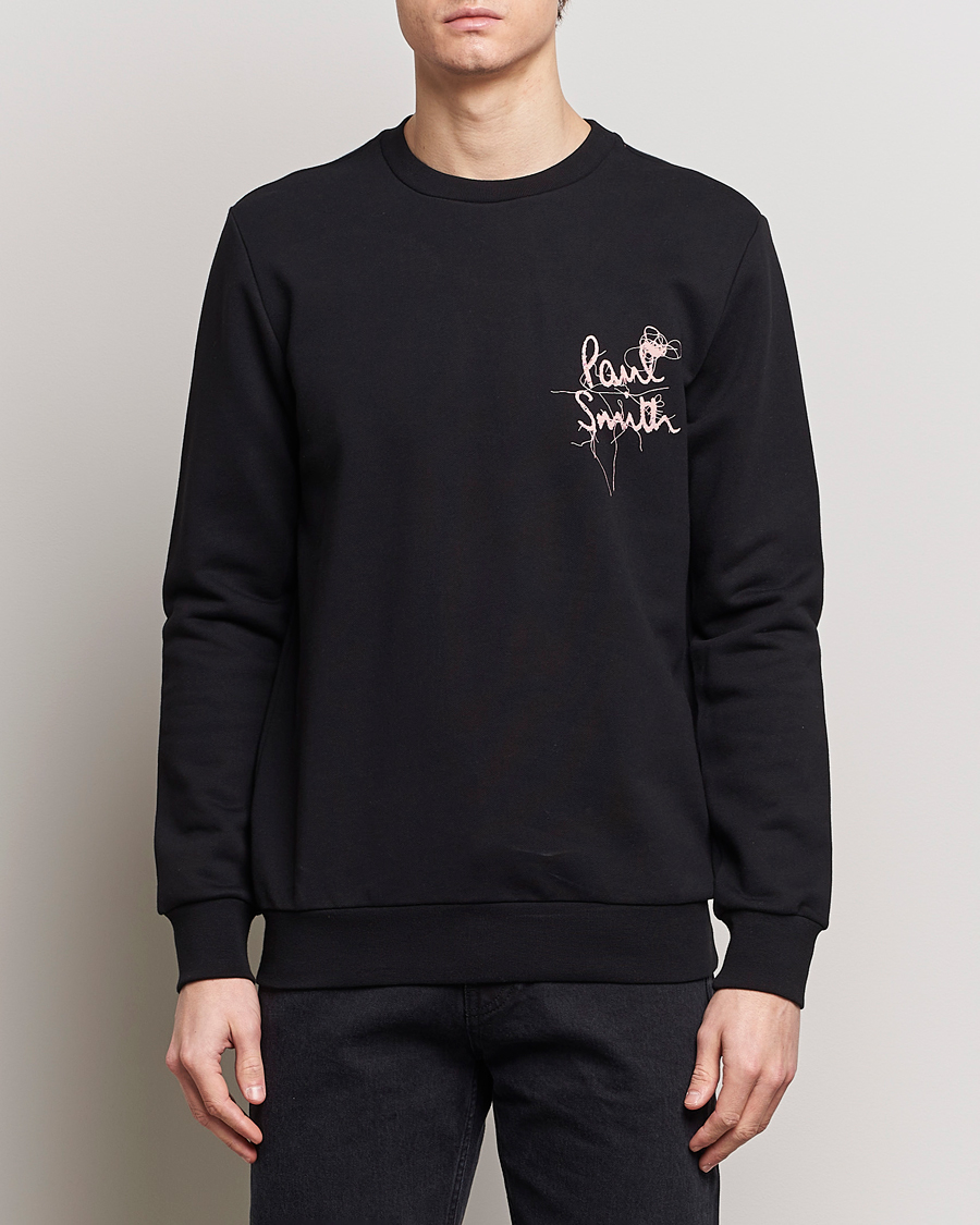 Herre |  | Paul Smith | Logo Printed Crew Neck Sweatshirt Black