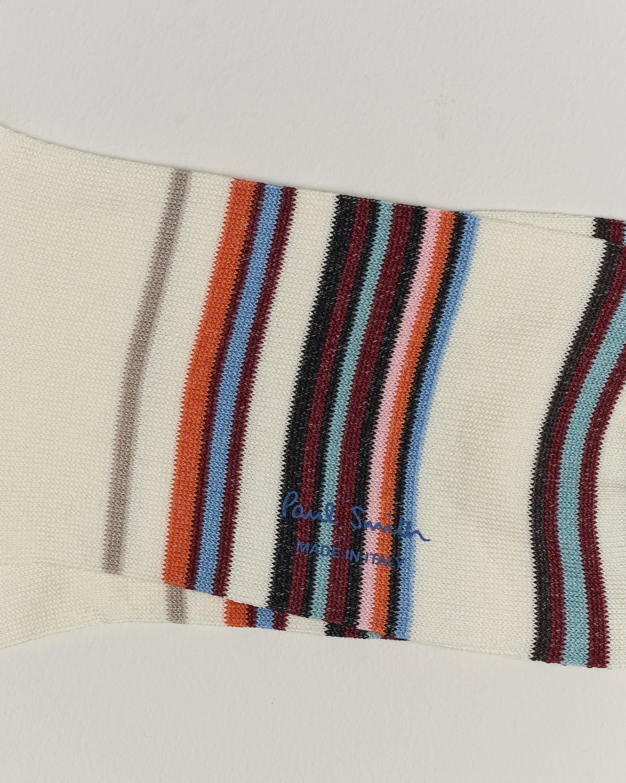 Herre | Vanlige sokker | Paul Smith | Flavio Signature Stripe Socks White