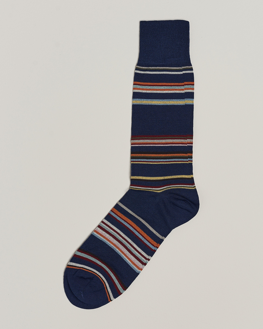 Herre | Undertøy | Paul Smith | Flavio Signature Stripe Socks Blue