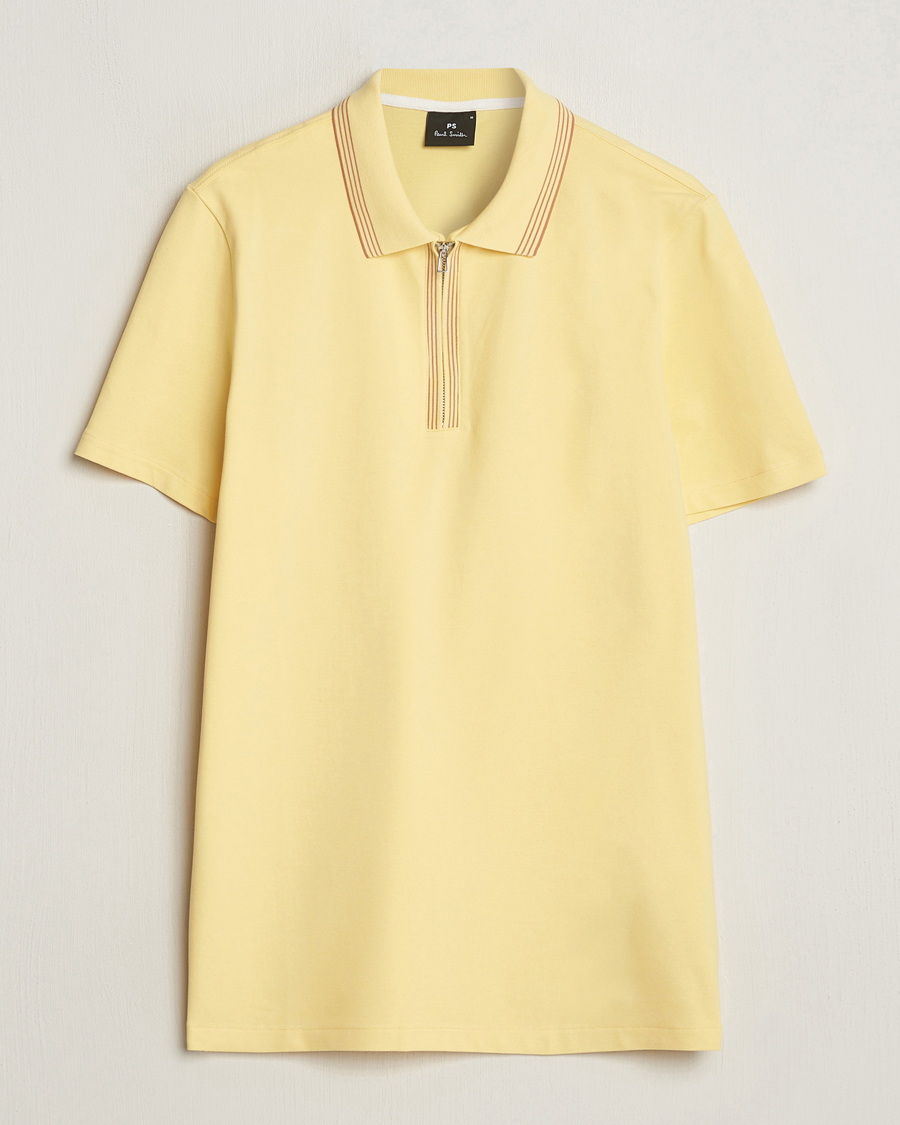 Herre | Pikéer | PS Paul Smith | Regular Fit Half Zip Polo Yellow