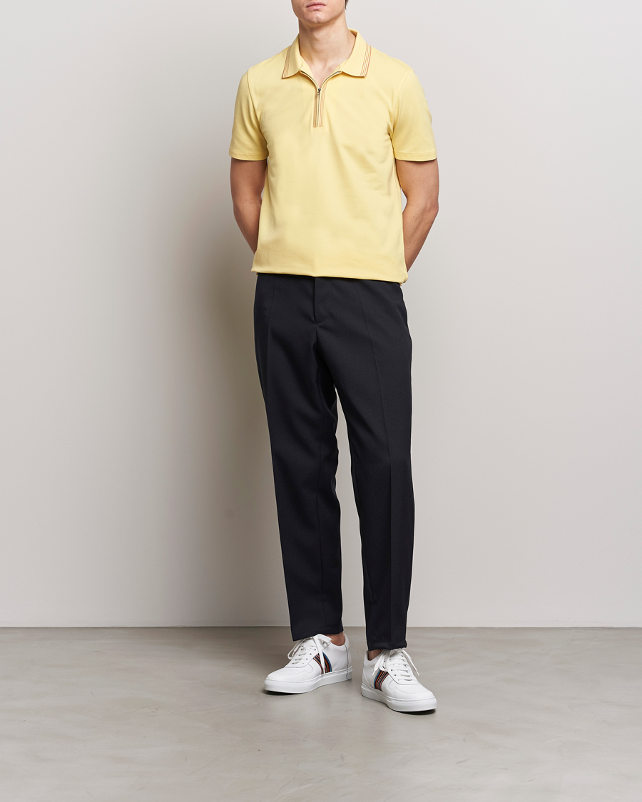 Herre | Pikéer | PS Paul Smith | Regular Fit Half Zip Polo Yellow