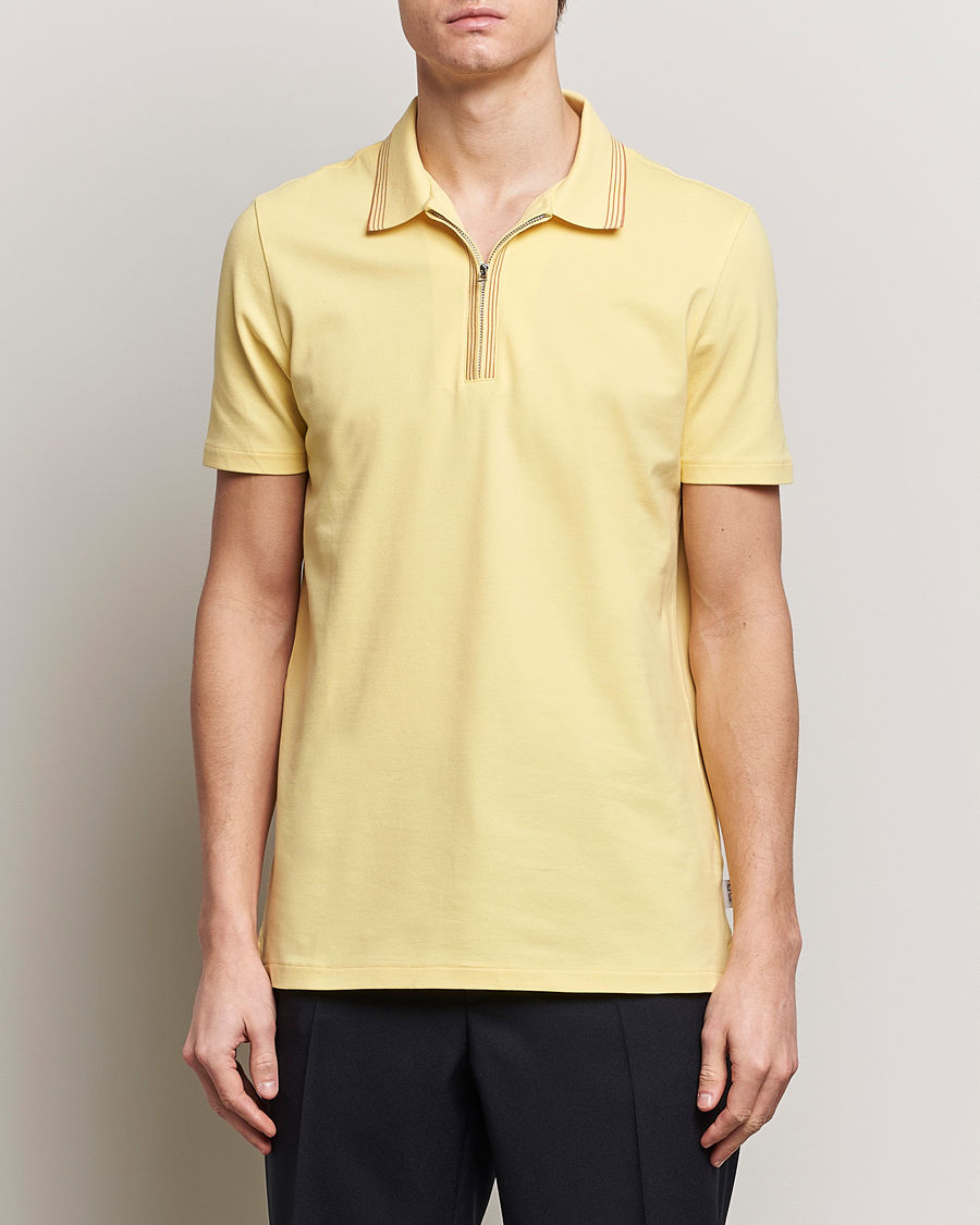 Herre | Klær | PS Paul Smith | Regular Fit Half Zip Polo Yellow