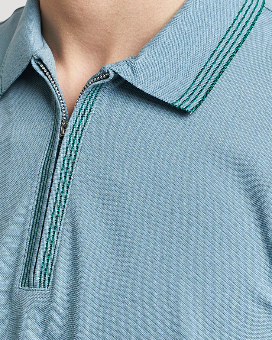 Herre | Pikéer | PS Paul Smith | Regular Fit Half Zip Polo Blue