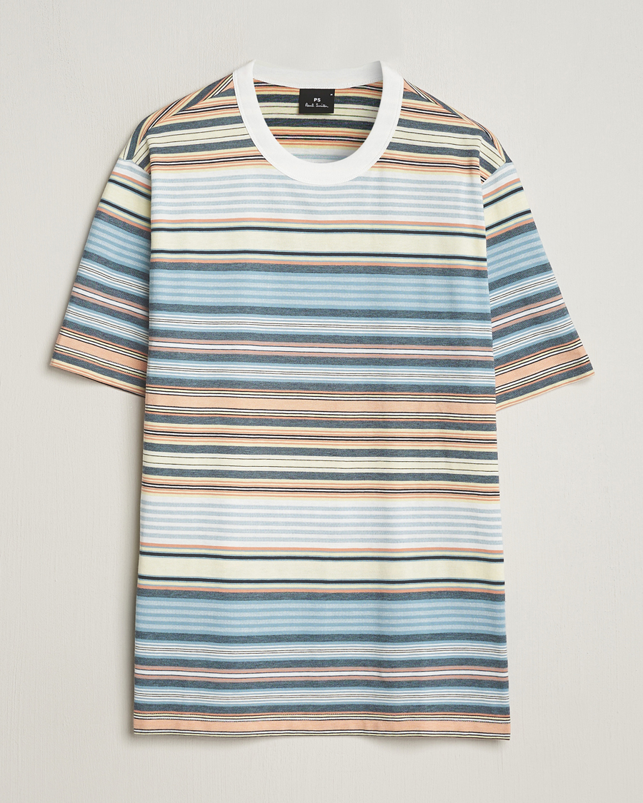Herre | T-Shirts | PS Paul Smith | Striped Crew Neck T-Shirt Multi