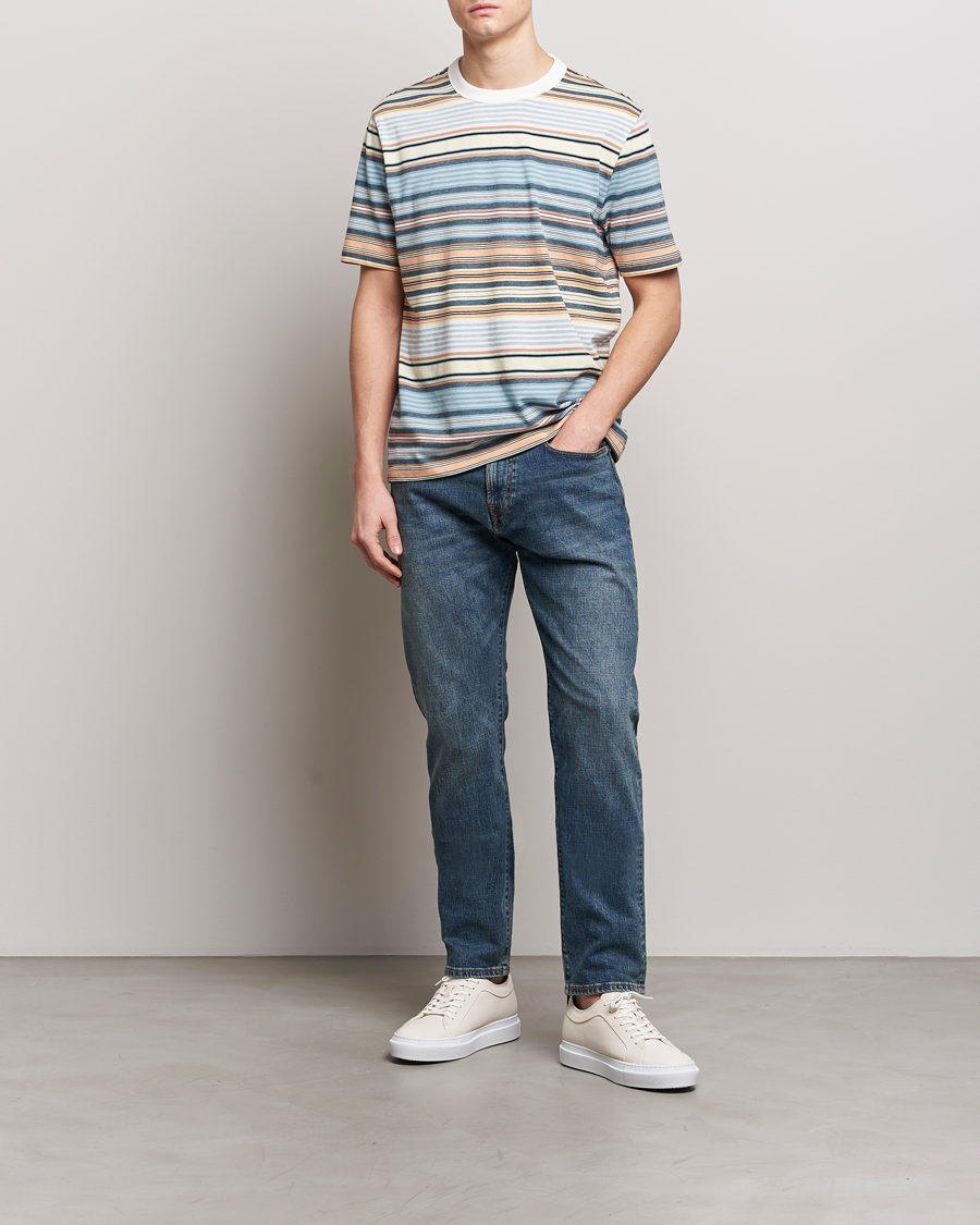 Herre | T-Shirts | PS Paul Smith | Striped Crew Neck T-Shirt Multi