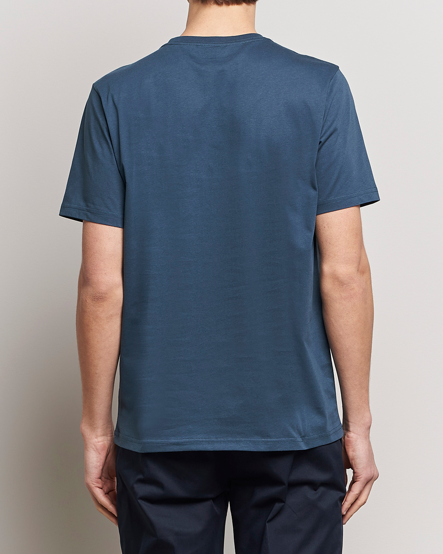 Herre | T-Shirts | PS Paul Smith | Organic Cotton Badges Crew Neck T-Shirt Blue