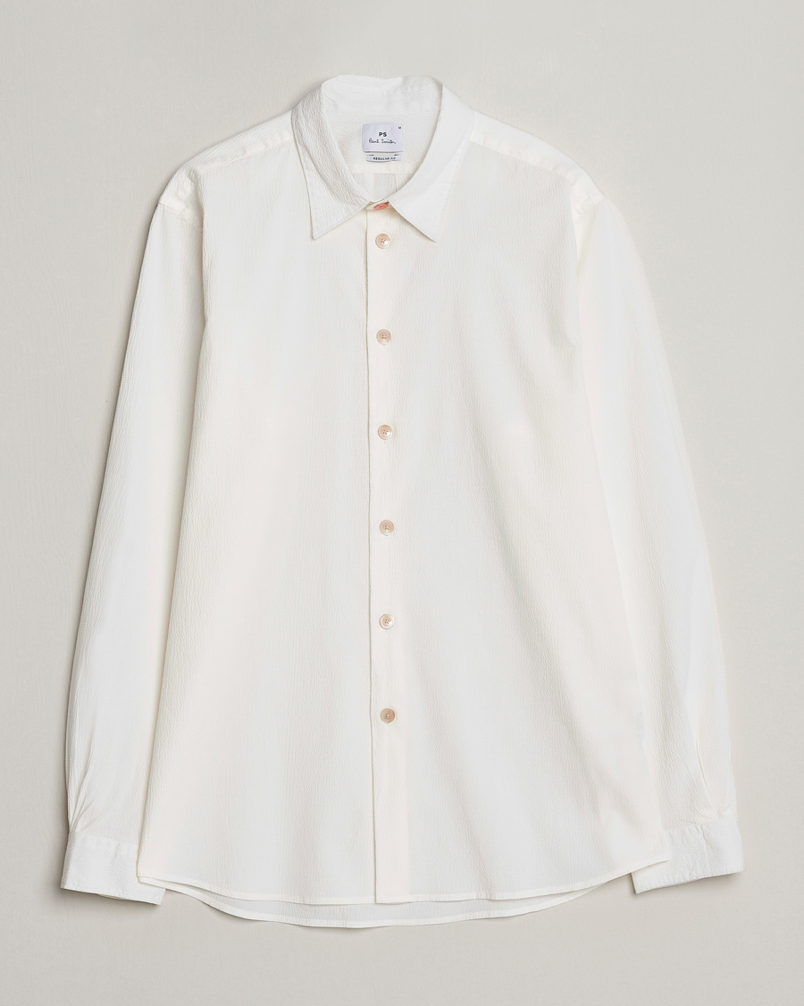 Herre | Skjorter | PS Paul Smith | Regular Fit Seersucker Shirt White