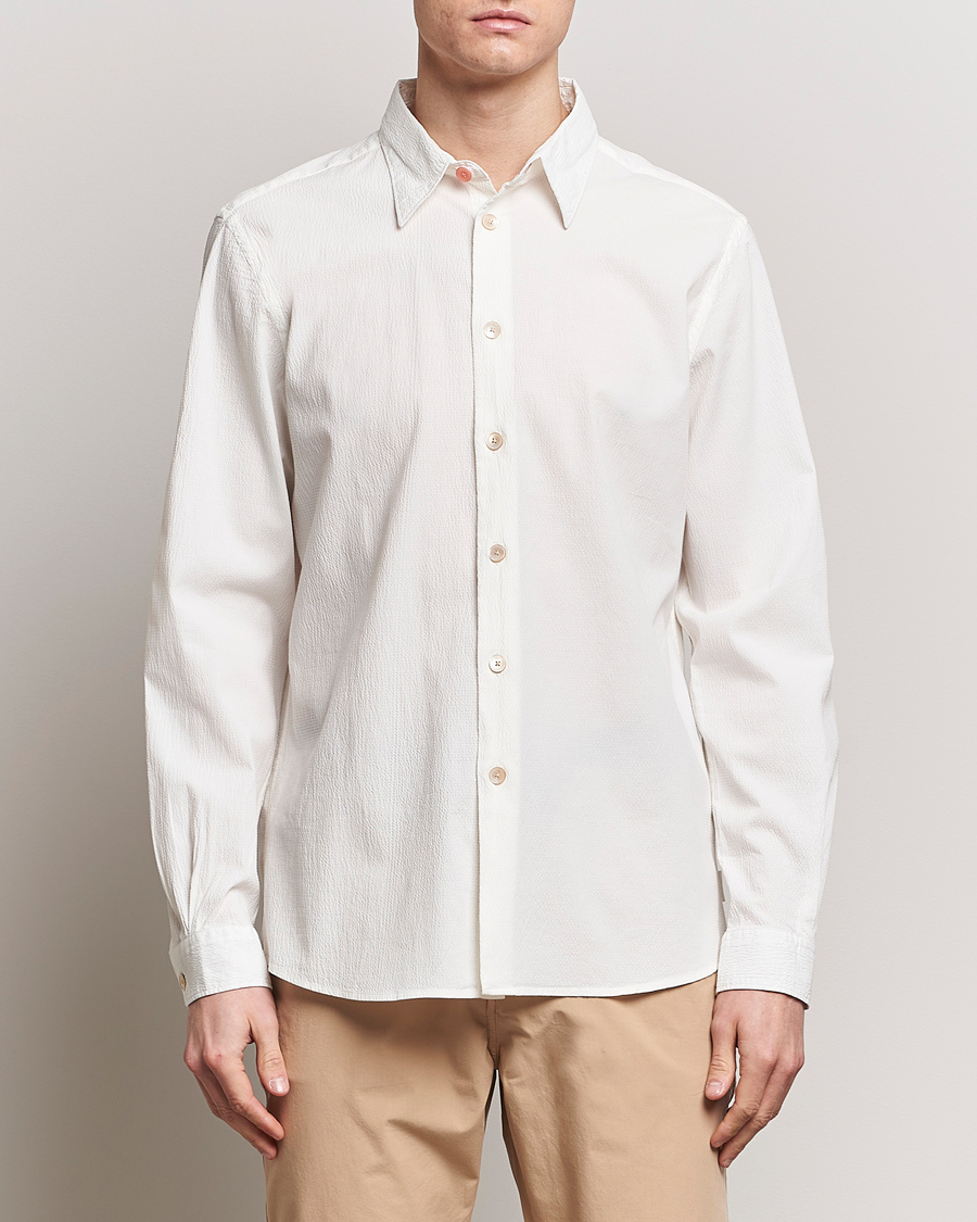 Herre | Best of British | PS Paul Smith | Regular Fit Seersucker Shirt White