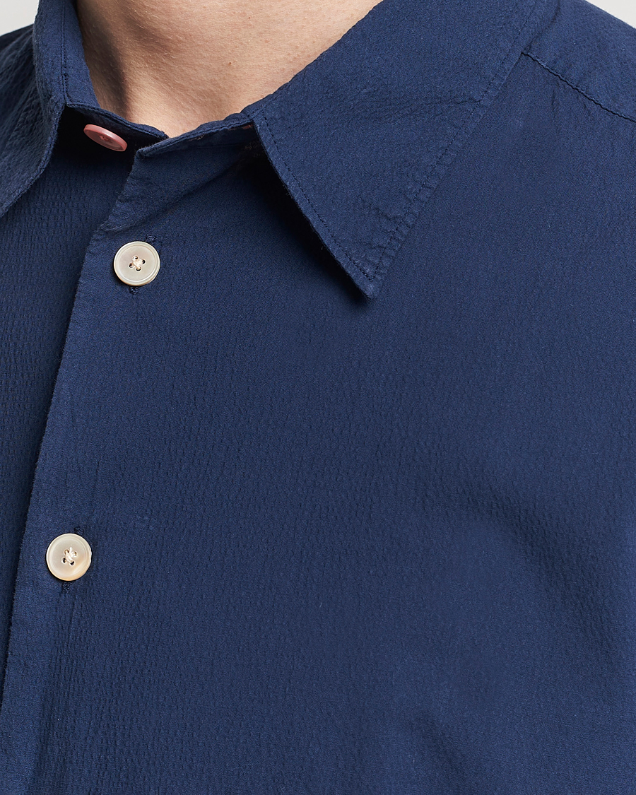 Herre | Skjorter | PS Paul Smith | Regular Fit Seersucker Shirt Navy