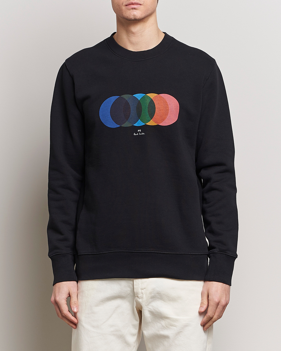 Herre |  | PS Paul Smith | Circles Crew Neck Sweatshirt Black