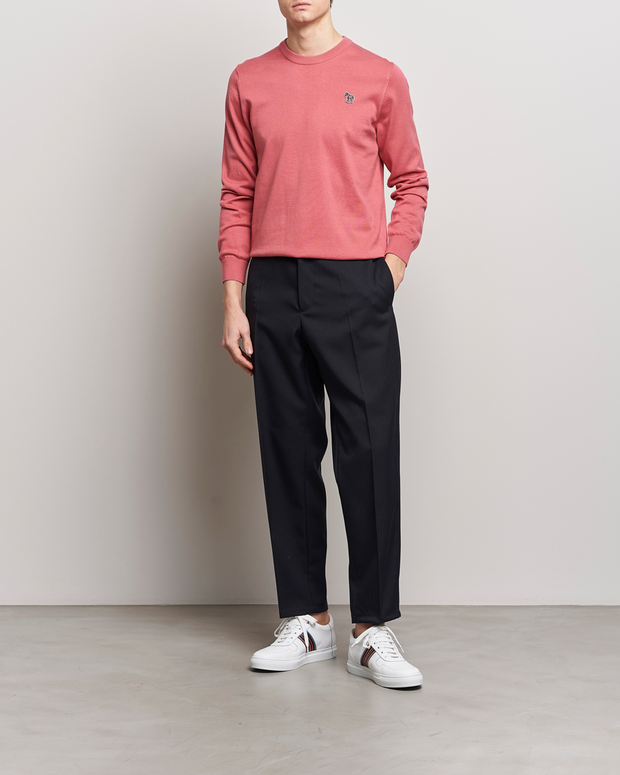 Herre | Gensere | PS Paul Smith | Zebra Cotton Knitted Sweater Faded Pink