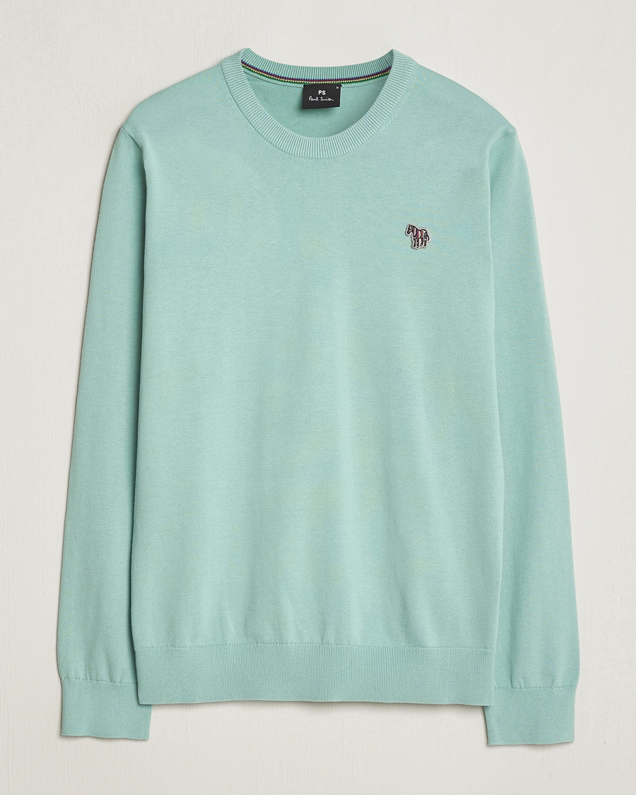 Herre | Gensere | PS Paul Smith | Zebra Cotton Knitted Sweater Mint Green
