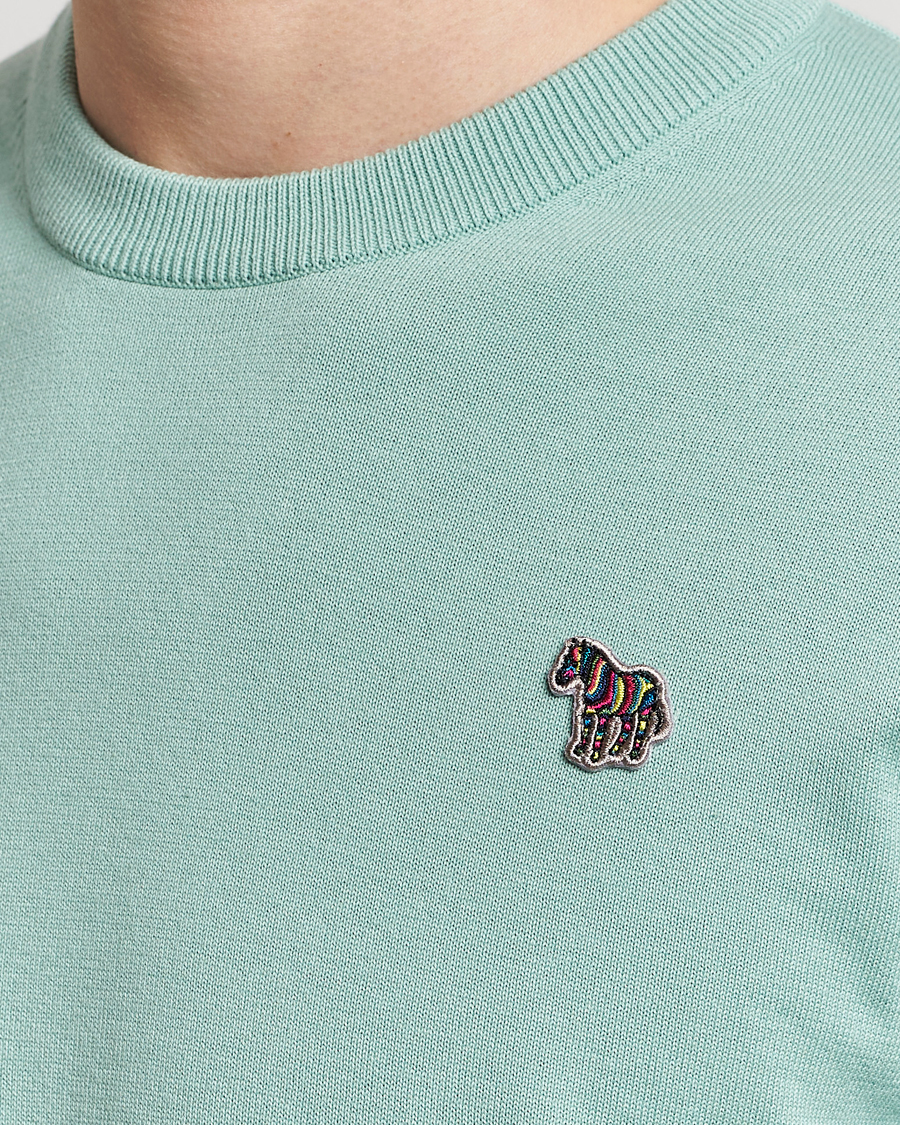 Herre | Gensere | PS Paul Smith | Zebra Cotton Knitted Sweater Mint Green