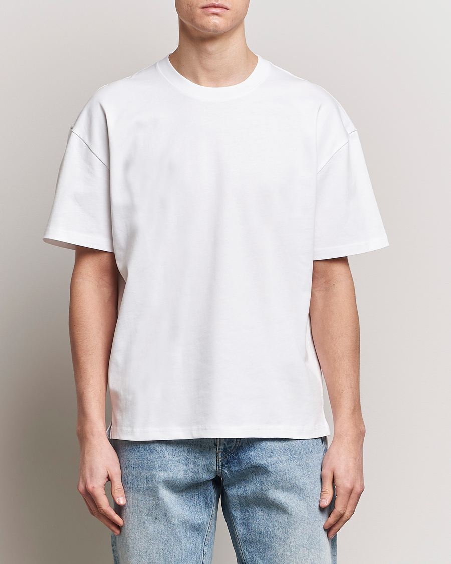 Herre |  | Bread & Boxers | Textured Heavy Crew Neck T-Shirt White