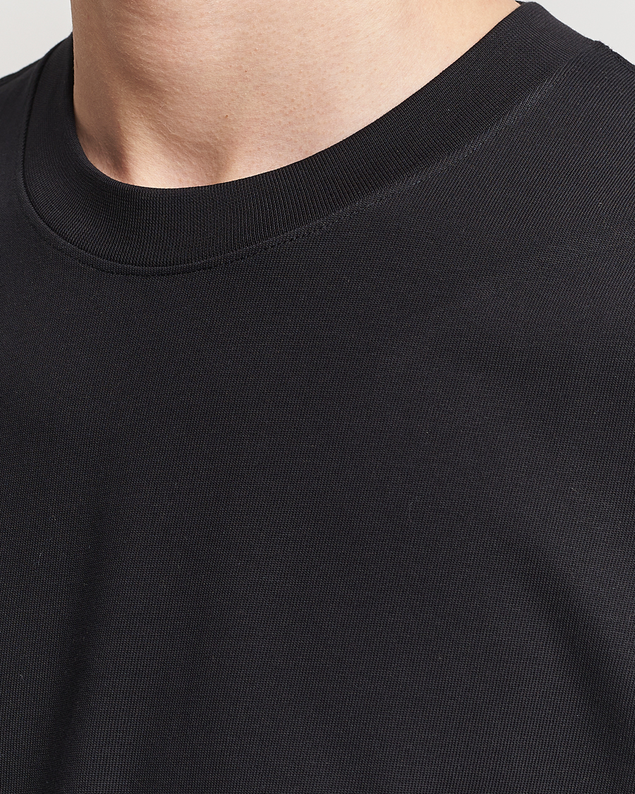 Herre | T-Shirts | Bread & Boxers | Textured Heavy Crew Neck T-Shirt Black