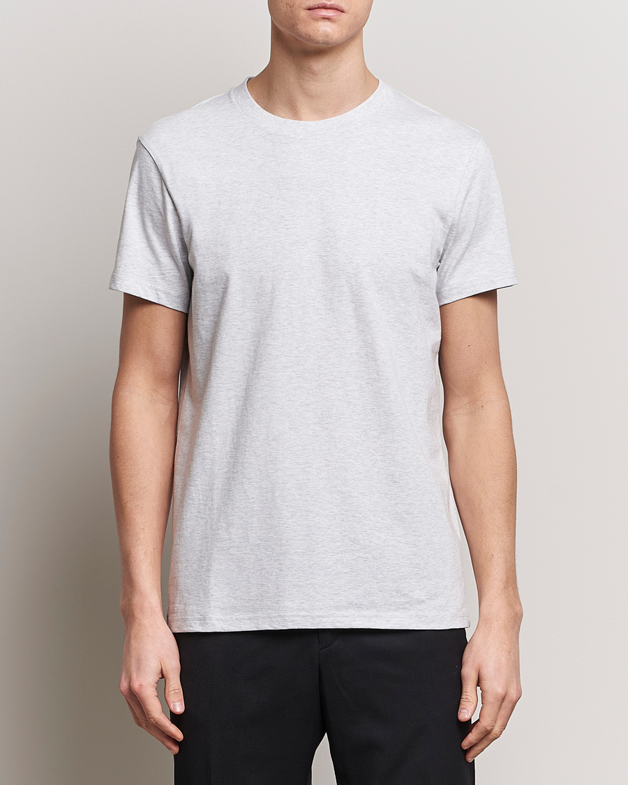 Herre | Bread & Boxers | Bread & Boxers | Crew Neck Regular T-Shirt Light Grey Melange