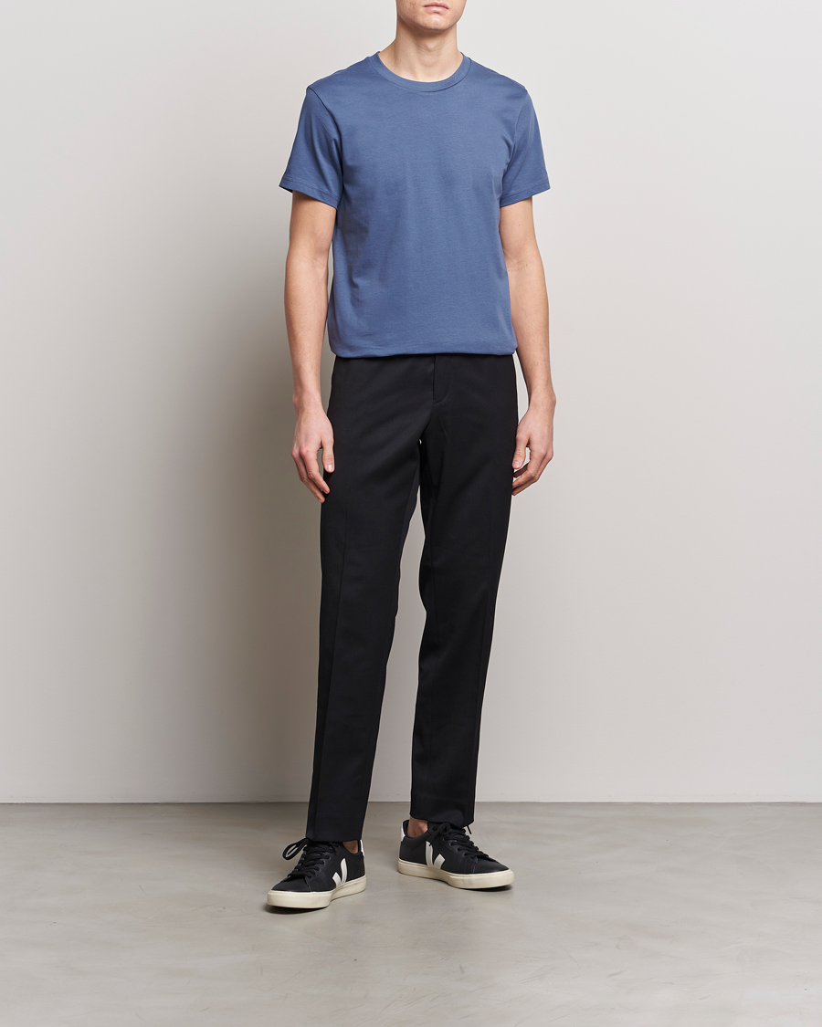 Herre | T-Shirts | Bread & Boxers | Crew Neck Regular T-Shirt Denim Blue