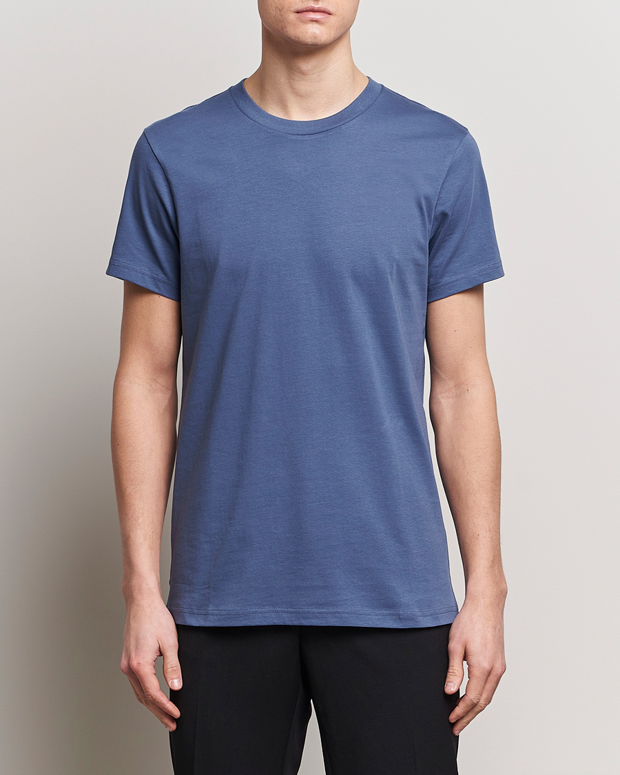 Herre | Klær | Bread & Boxers | Crew Neck Regular T-Shirt Denim Blue