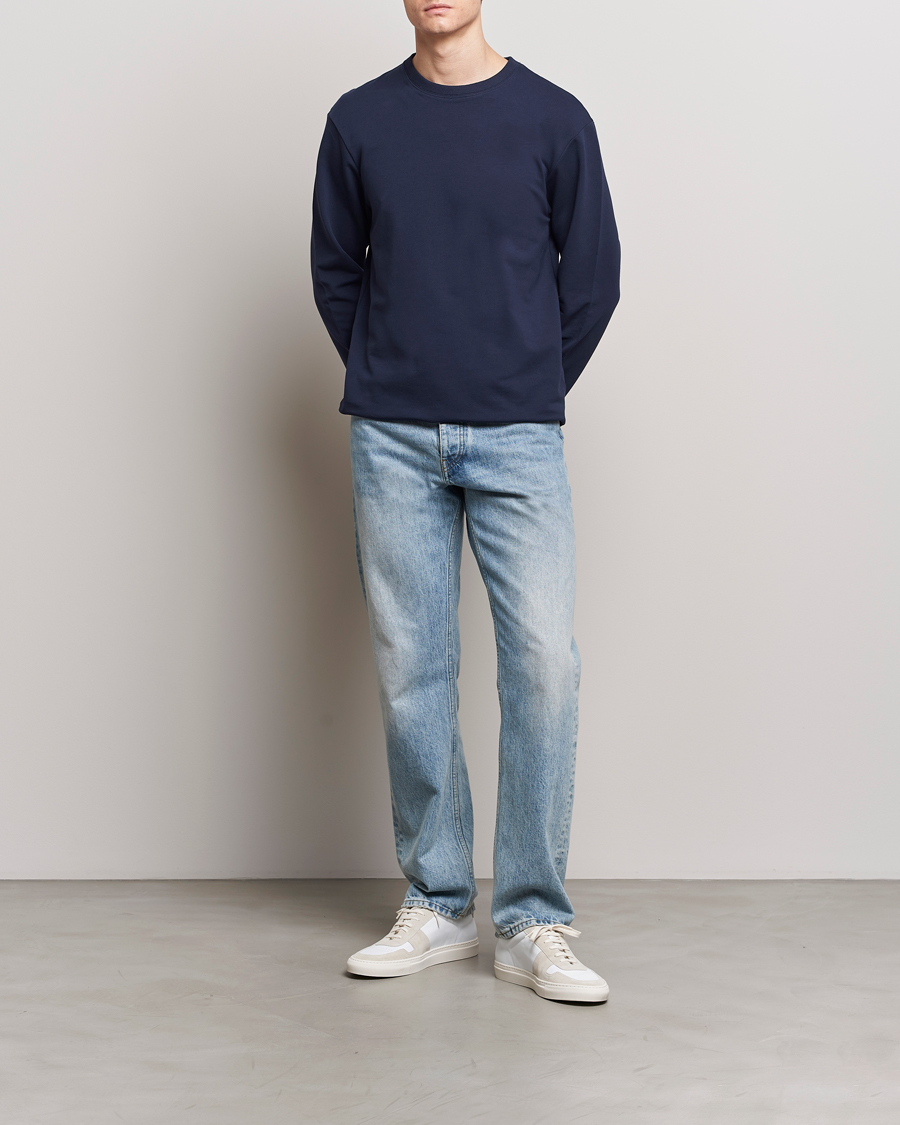 Herre | Gensere | Bread & Boxers | Loungewear Crew Neck Sweatshirt Navy Blue