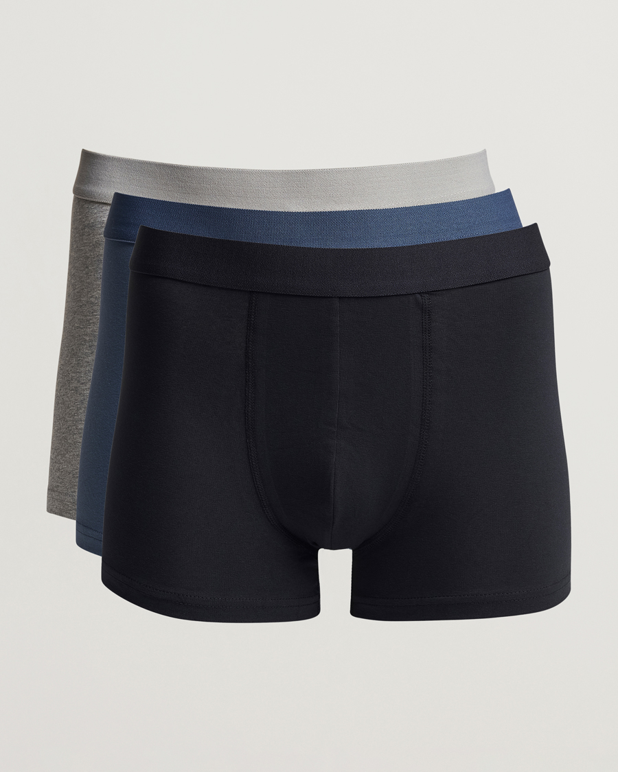 Herre | Undertøy | Bread & Boxers | 3-Pack Boxer Brief Blue/Grey/Navy