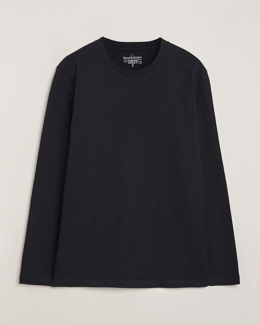Herre | T-Shirts | Bread & Boxers | Long Sleeve T-Shirt Black