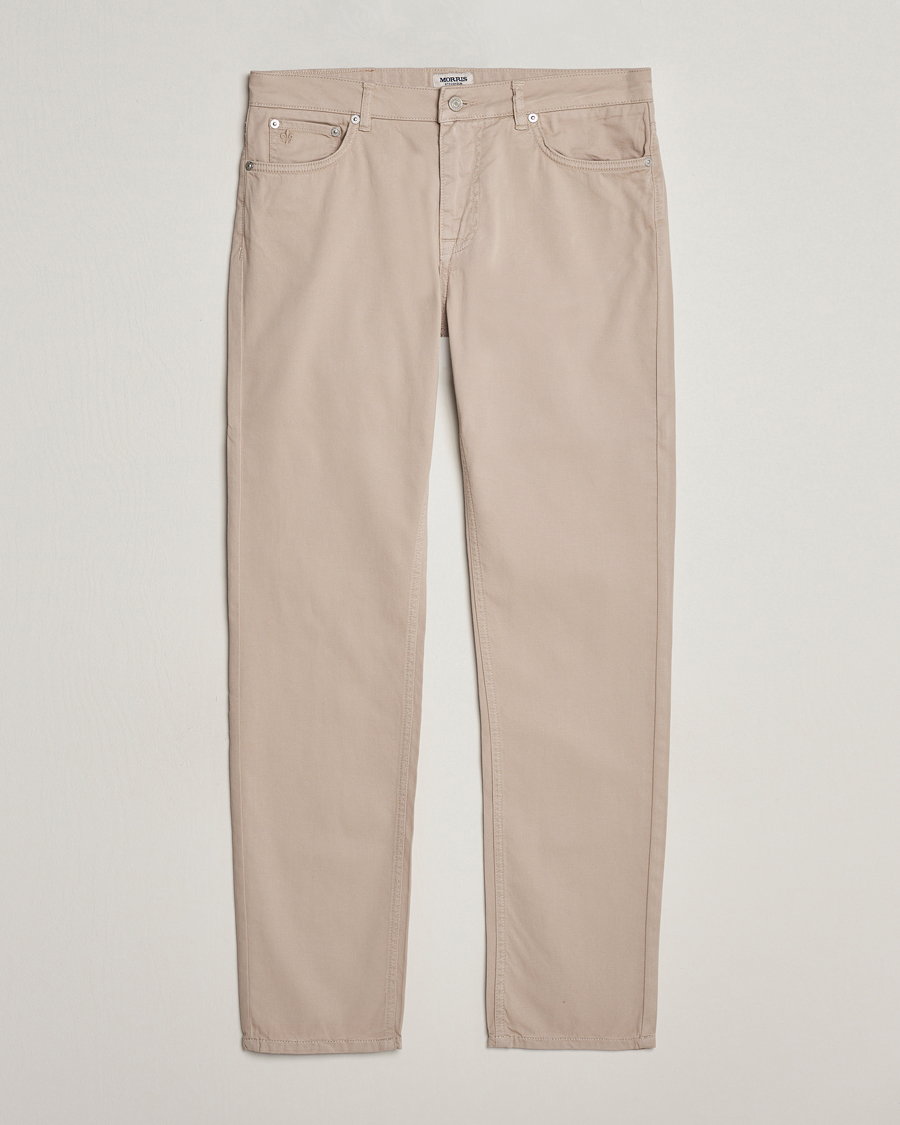 Herre | Bukser | Morris | James Structured 5-Pocket Trousers Khaki