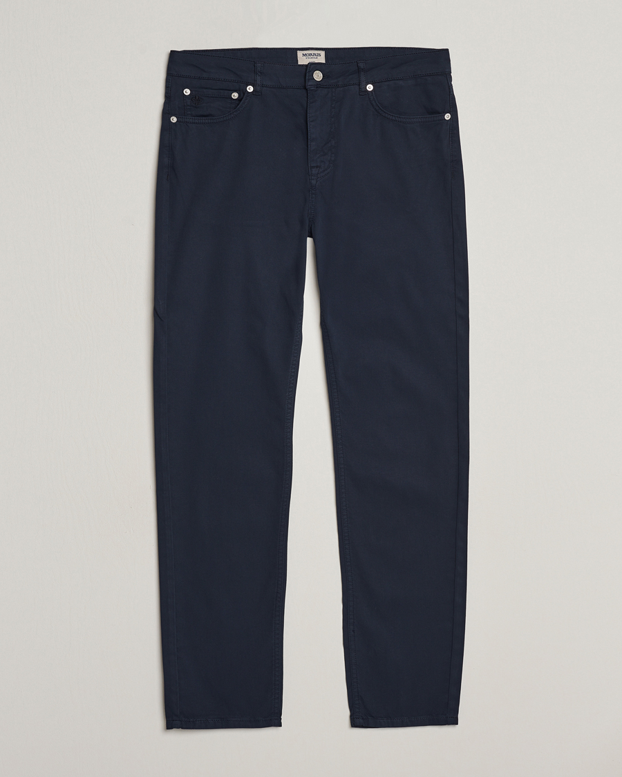 Herre | Bukser | Morris | James Structured 5-Pocket Trousers Blue