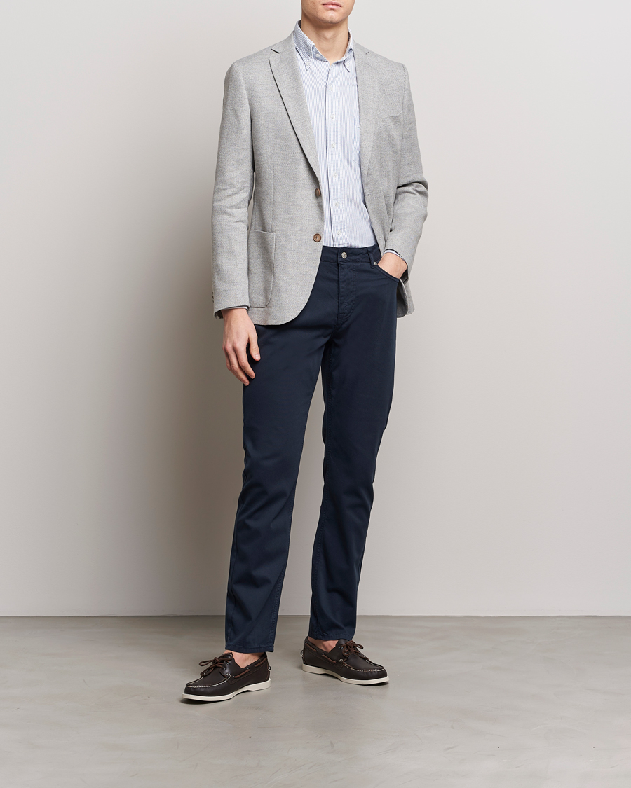 Herre | Bukser | Morris | James Structured 5-Pocket Trousers Blue