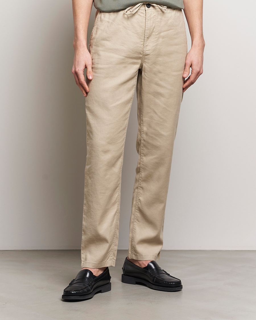 Herre | Morris | Morris | Fenix Linen Slacks Khaki