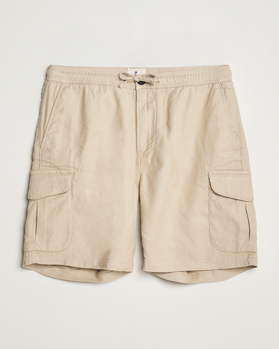 Herre | Shorts | Morris | Cargo Linen Shorts Khaki