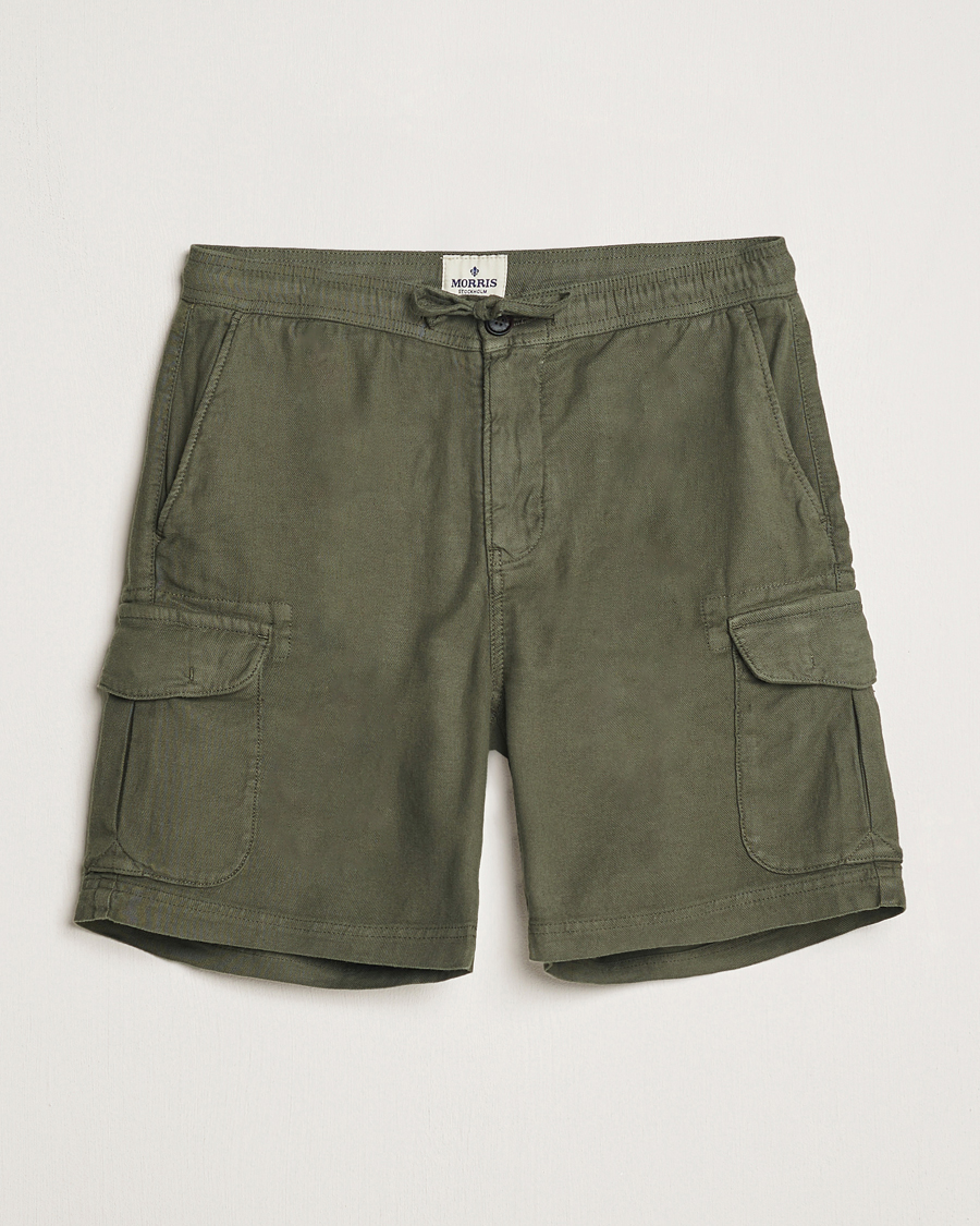 Herre | Shorts | Morris | Cargo Linen Shorts Olive