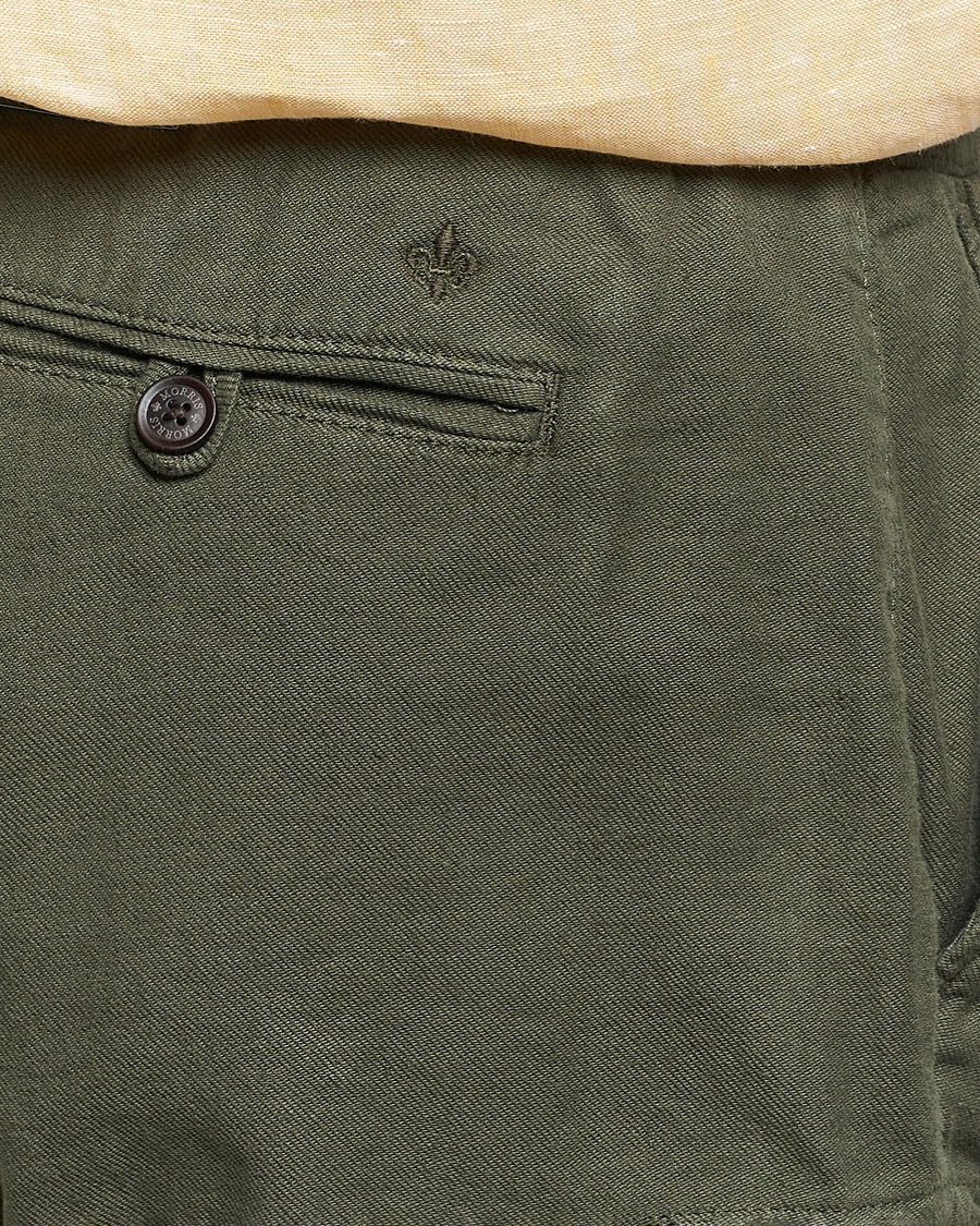 Herre | Shorts | Morris | Cargo Linen Shorts Olive