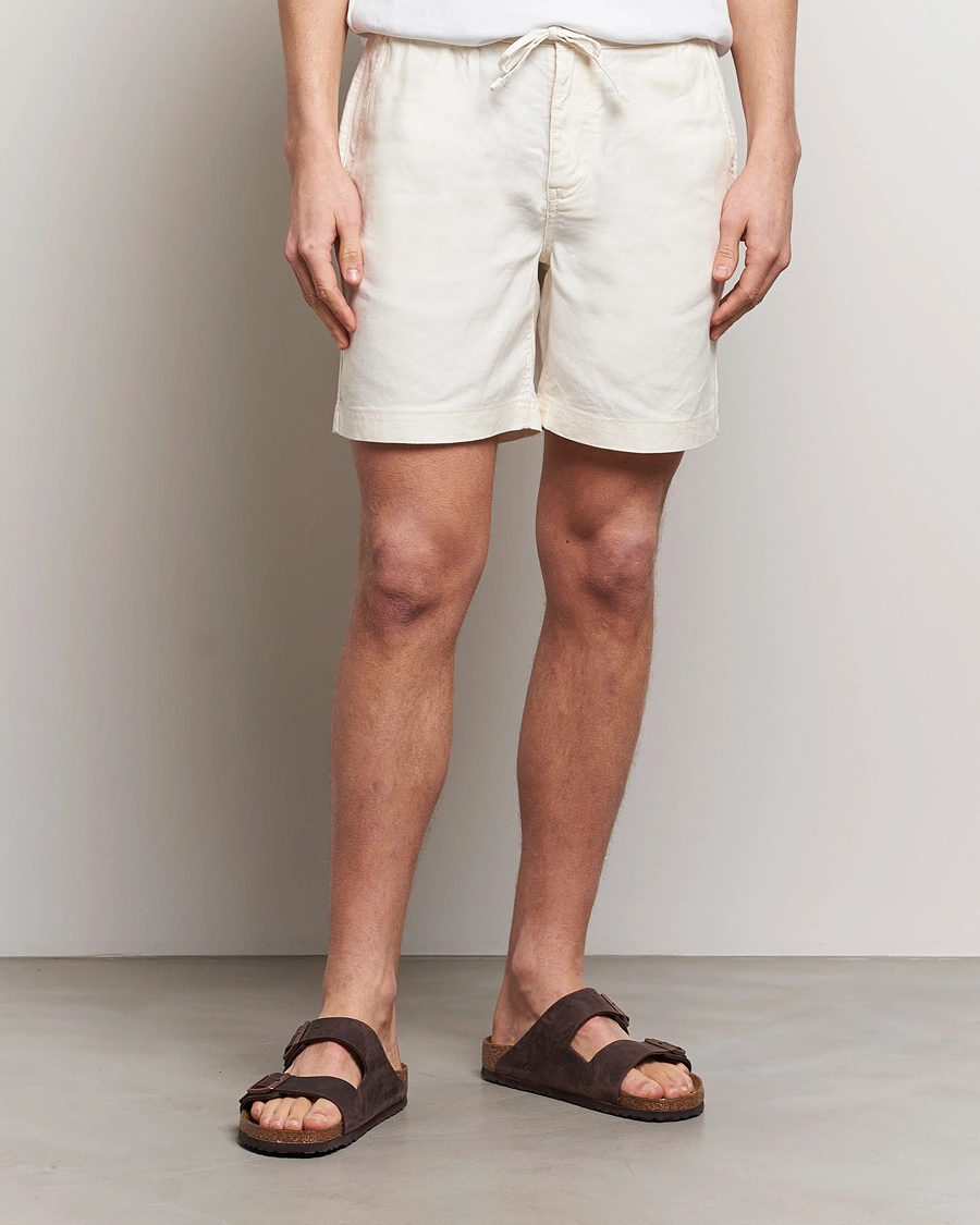 Herre | Morris | Morris | Fenix Linen Shorts Off White