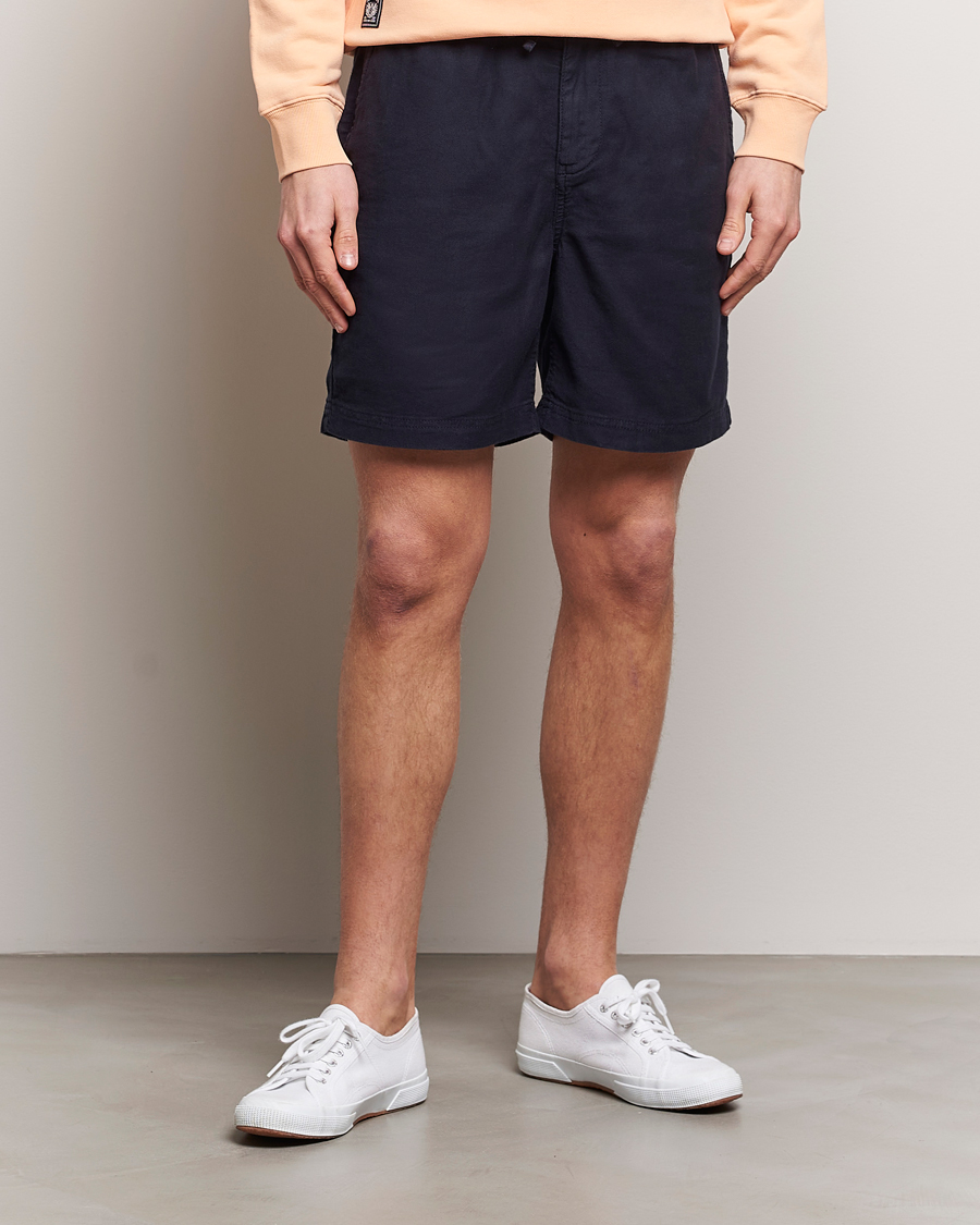 Herre | Plagg i lin | Morris | Fenix Linen Shorts Navy