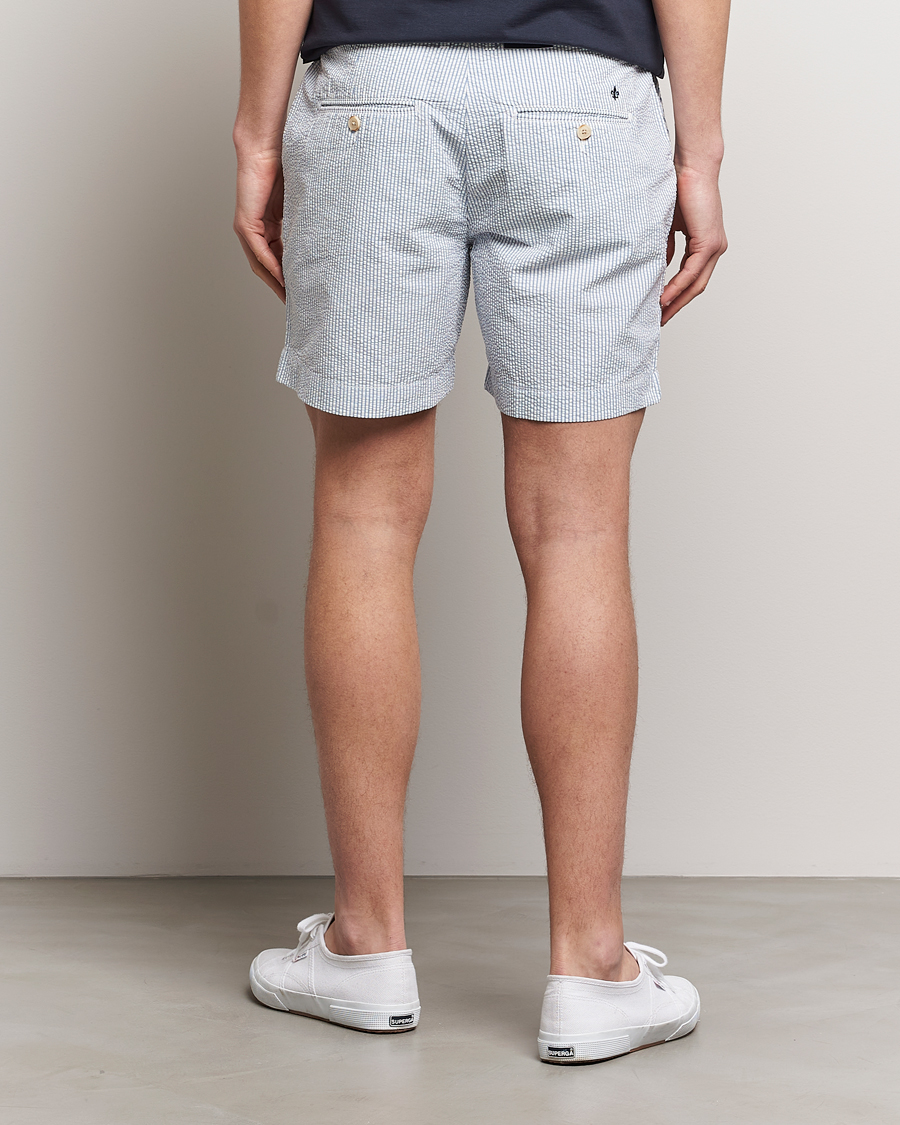Herre | Shorts | Morris | Seersucker Summer Shorts Light Blue