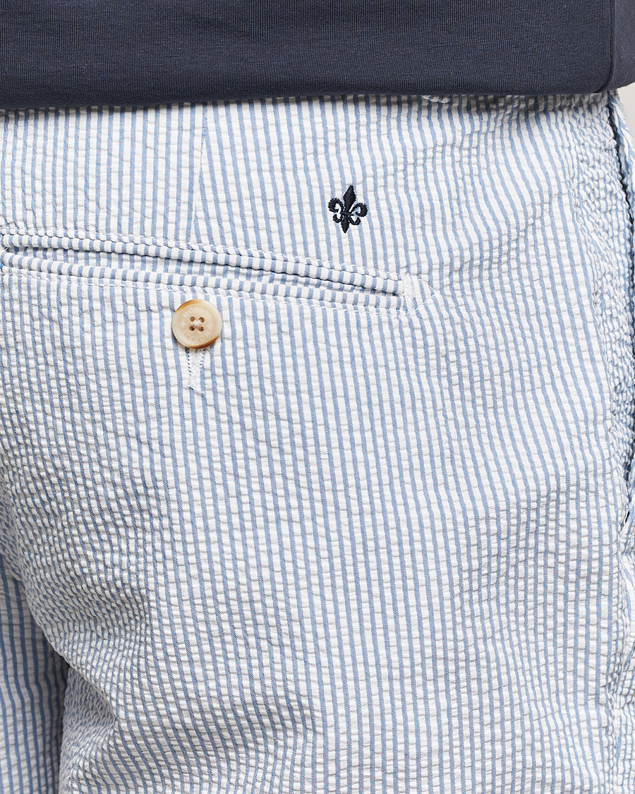 Herre | Shorts | Morris | Seersucker Summer Shorts Light Blue