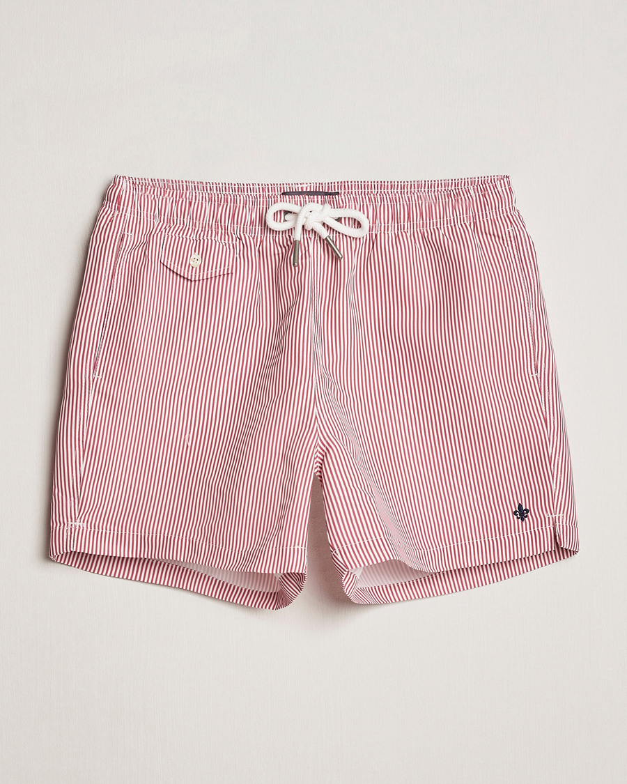 Herre | Badeshorts | Morris | Stripe Bathing Trunks Cerise