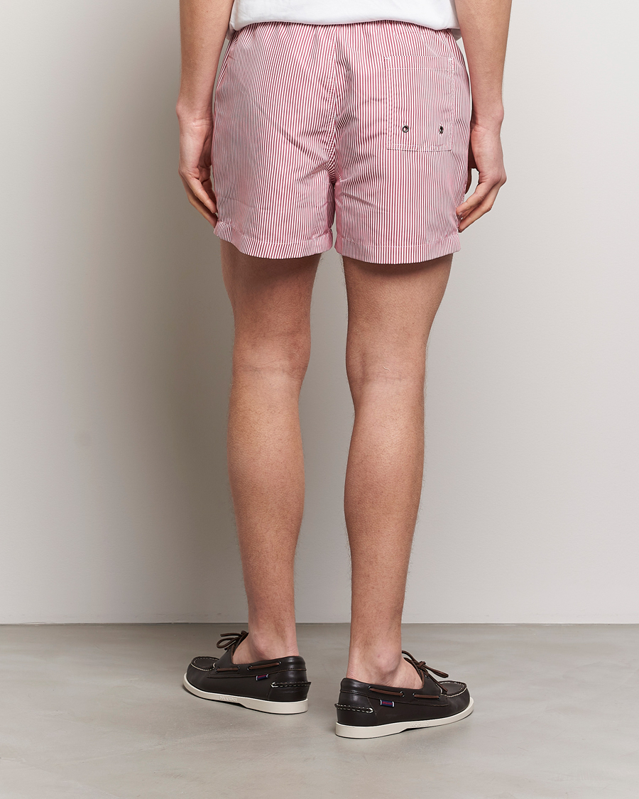 Herre | Badeshorts | Morris | Stripe Bathing Trunks Cerise