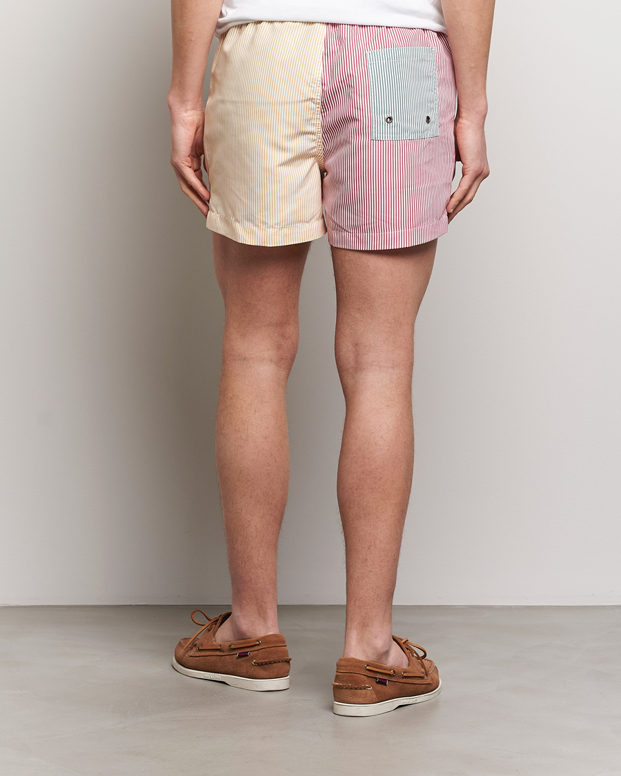 Herre | Badeshorts | Morris | Mixed Stripe Bathing Trunks Off White