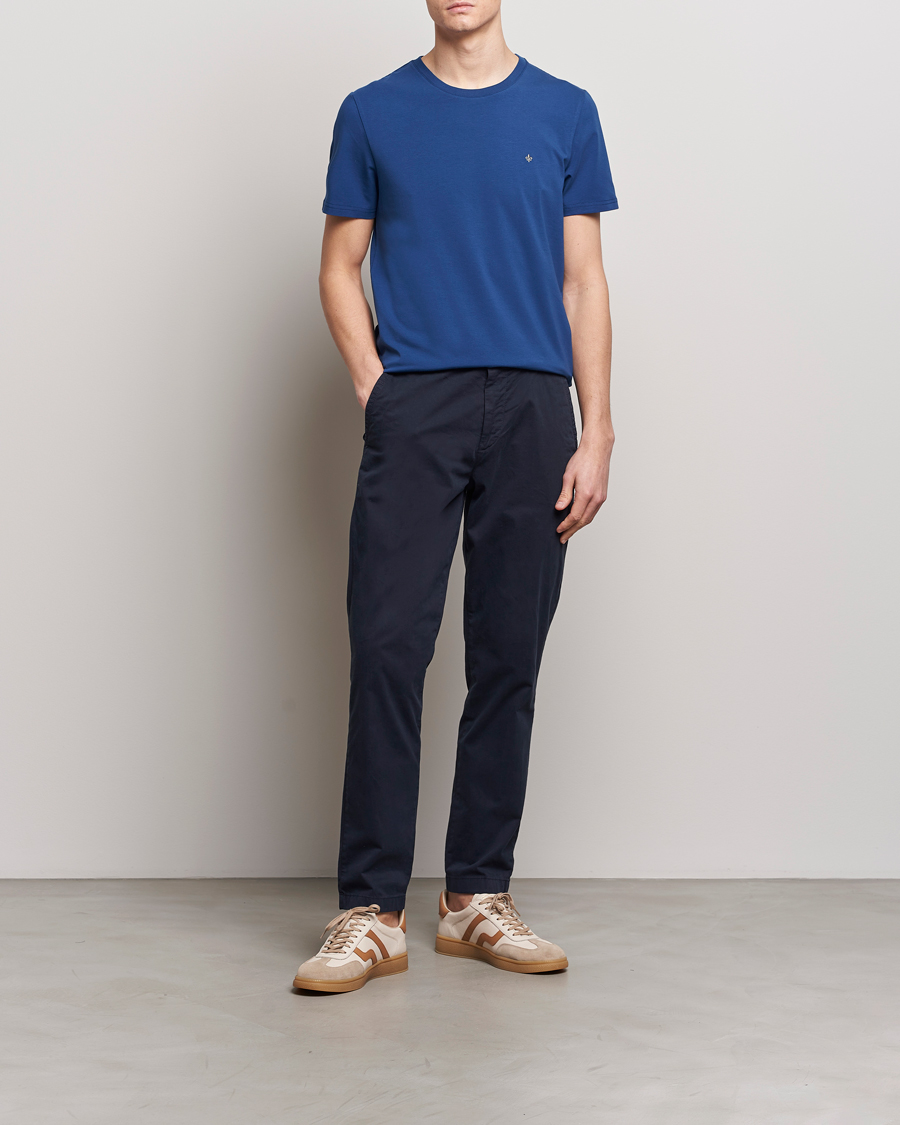Herre | T-Shirts | Morris | James Crew Neck T-Shirt Blue