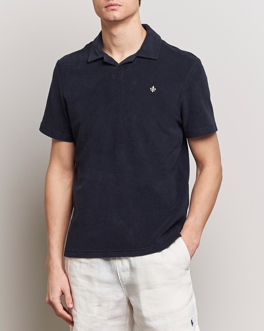 Herr | Pikéer | Morris | Delon Terry Jersey Polo Old Blue