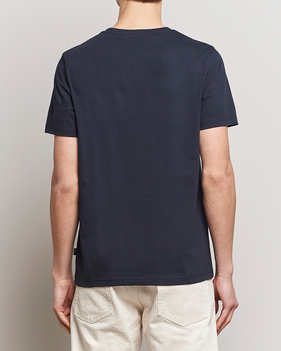 Herre | T-Shirts | Morris | Crew Neck Cotton T-Shirt Old Blue