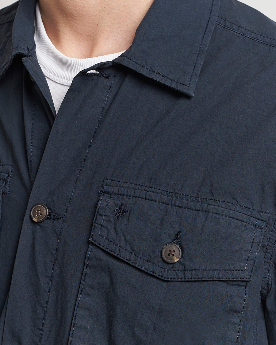 Herre | Jakker | Morris | Harrison Cotton Shirt Jacket Old Blue