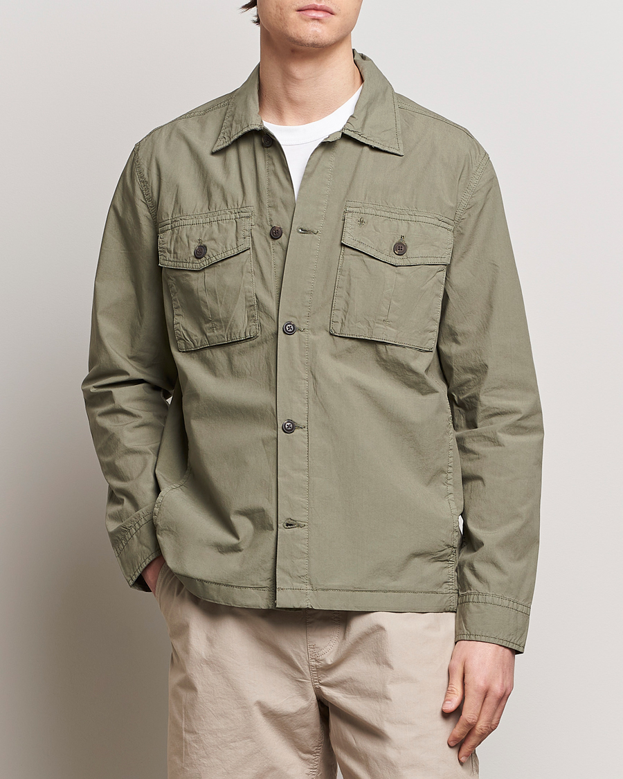 Herre | Morris | Morris | Harrison Cotton Shirt Jacket Green