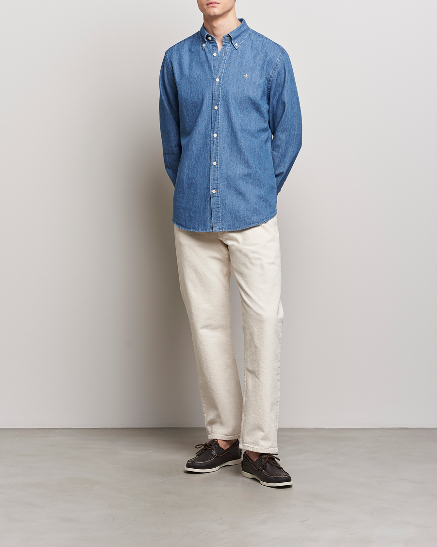 Herre | Skjorter | Morris | Classic Fit Denim Shirt Blue