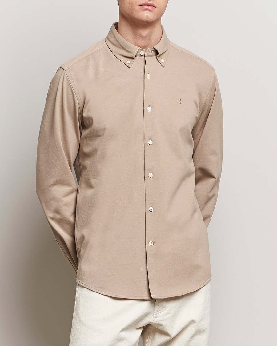 Herre | Poloskjorter | Morris | Eddie Slim Fit Pique Shirt Khaki