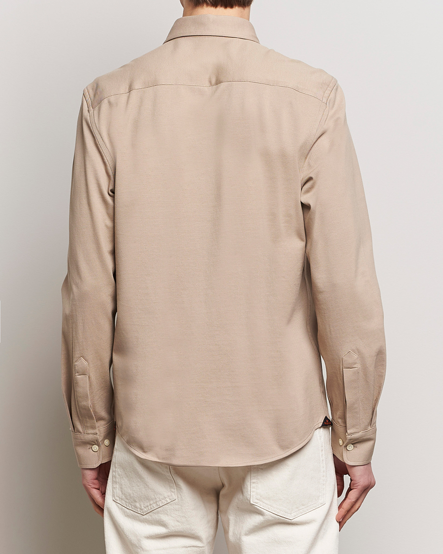 Herre | Skjorter | Morris | Eddie Slim Fit Pique Shirt Khaki