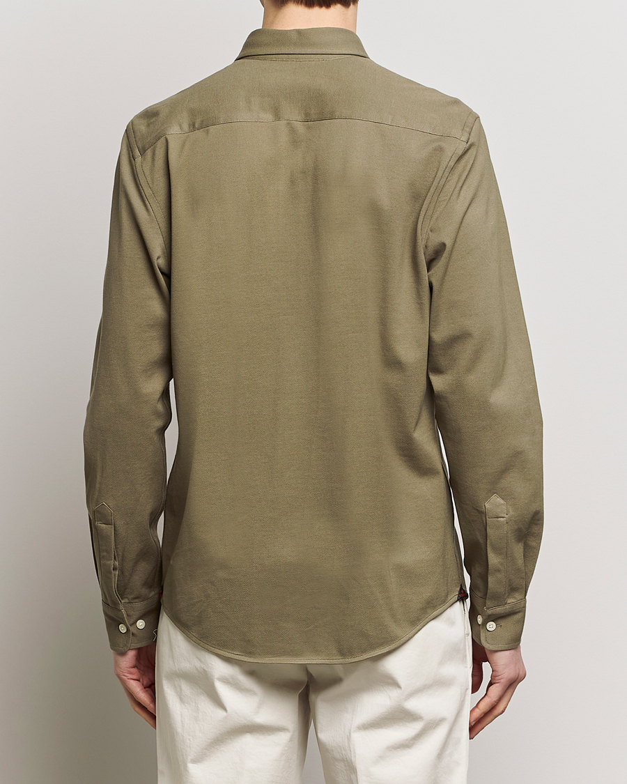 Herre | Skjorter | Morris | Eddie Slim Fit Pique Shirt Olive