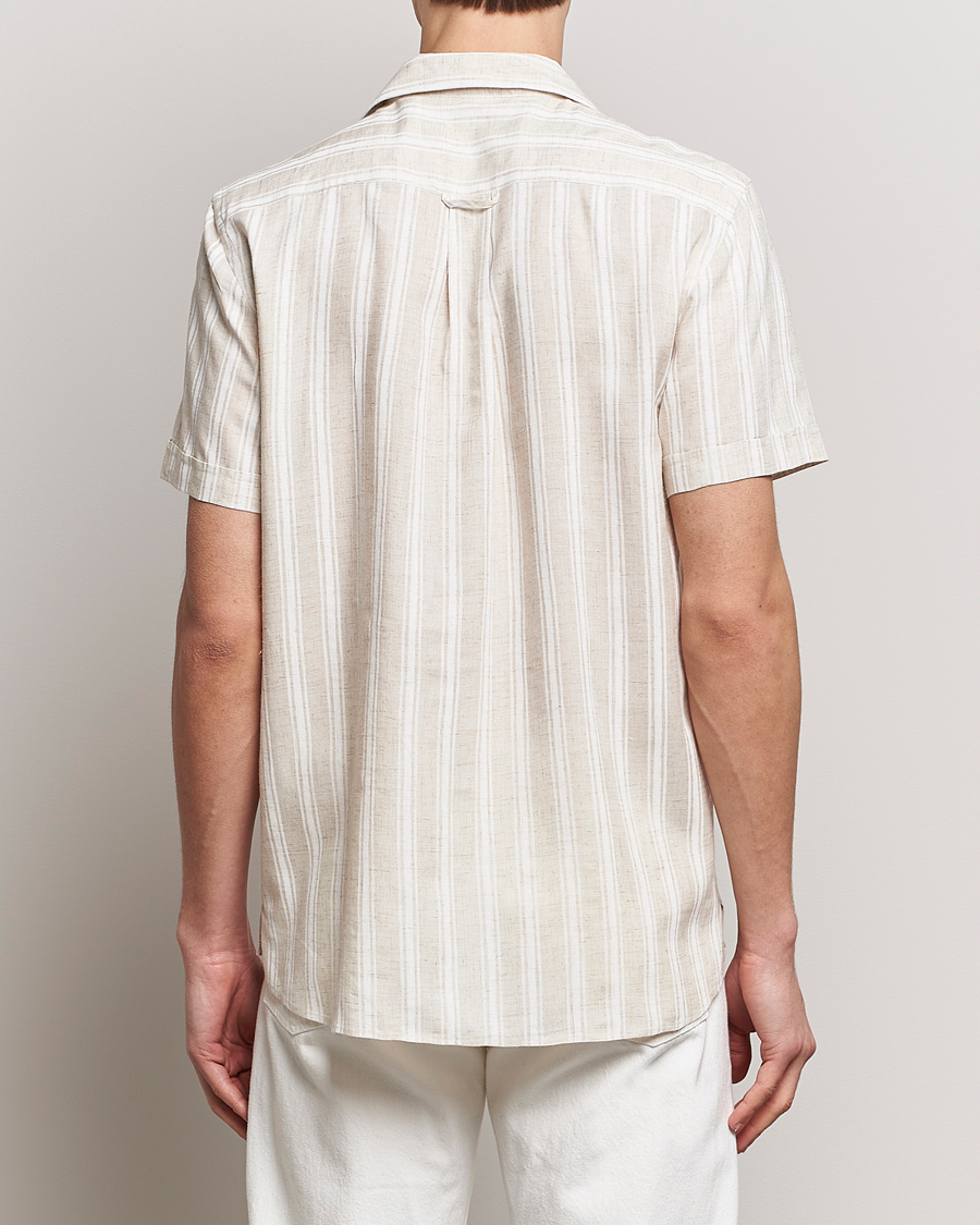 Herre | Skjorter | Morris | Printed Short Sleeve Shirt Off White